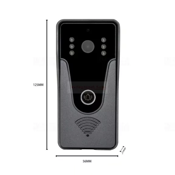 Kaputelefon szett video 2 vezetékes Wi-fi esővédővel 7 coll