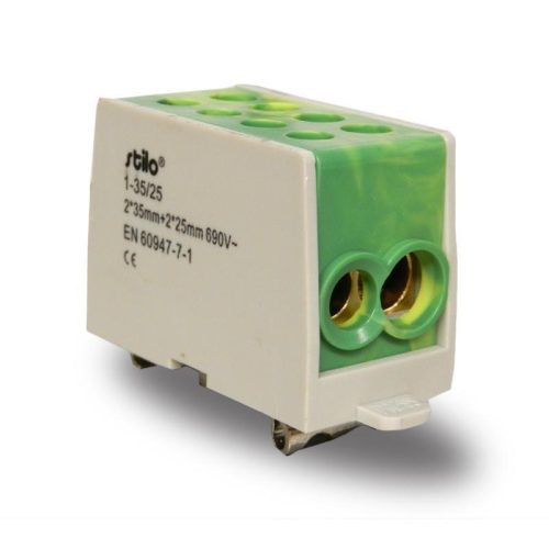 Fővezeték soroló sorkapocs 1-35 mm2 Zöld/Sárga