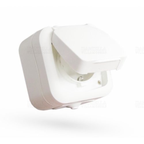 STILO AQUA 2P+F földelt csatlakozóaljzat (GYV) biztonsági zsalus IP54