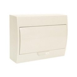   STILO falon kívüli elosztó 1 soros/8-modulos STD6 fehér ajtó