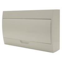 STILO falon kívüli elosztó 1 soros/18-modulos STD6 fehér ajtó