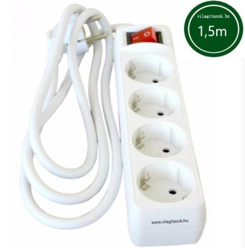 Hálózati elosztó kapcsolóval 4h 1,5m 3x1,5mm2 vezeték!
