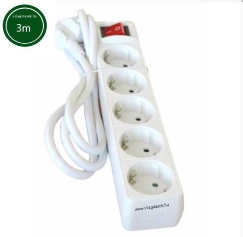 Hálózati elosztó kapcsolóval 5h 3m 3x1,5mm2 vezeték