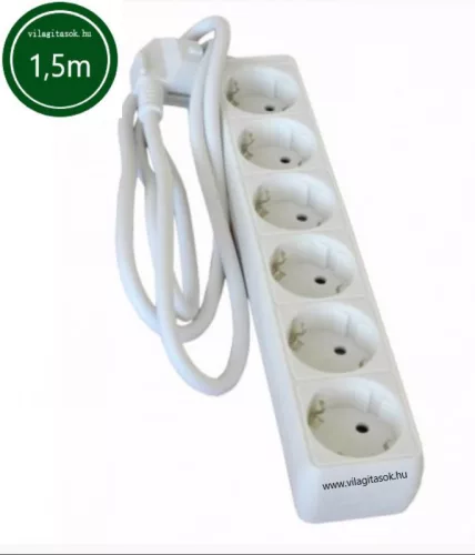 Hálózati elosztó 6h 1,5m 3x1,5mm2 vezeték