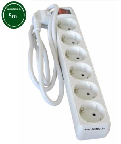 Hálózati elosztó kapcsolóval 6h 5m 3x1,5mm2 vezeték!