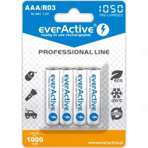 EverActive Professional Line Akkumulátor R03 1050mAh Ni-Mh 4db/cs