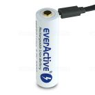 EverActive 18650 Li-ion akkumulátor 3,7V 3200mAh microUSB töltés, töltőkábellel, védett