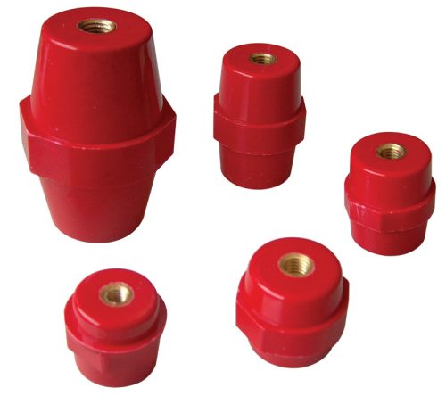 Támszigetelő, piros H=51mm, M12