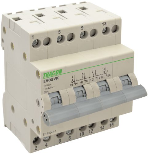 Sorolható váltókapcsoló 4P 16A