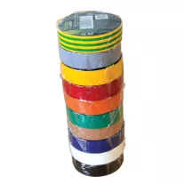   Szigetelőszalag válogatás különböző színekben, 10 db/cs 20m×18mm, PVC, 0-90°C, 40kV/mm