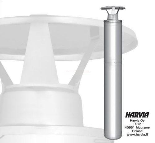 Harvia Schornsteinsystem schwarz mit Deckendurchführung und Isolierung WHP1500M