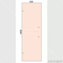   Szaunaajtó üveglap bronz 600x1800x8mm függőleges fogantyú furattal