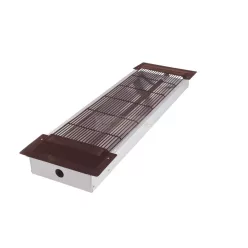   Keramikrohr-Infrarotstrahler mit dunkelbraunem Schutzgitter, Wandmontage 350 W