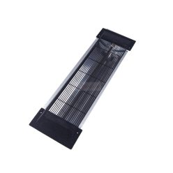   Keramikrohr-Infrarotstrahler mit dunkelgrauem Schutzgitter, Wandmontage 350 W