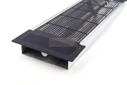 Keramikrohr-Infrarotstrahler mit dunkelgrauem Schutzgitter, Wandmontage 350 W