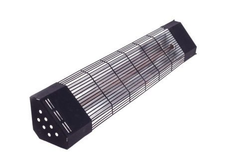 Kerámiacsöves infrasugárzó fekete védőráccsal, sarok kivitel 450W