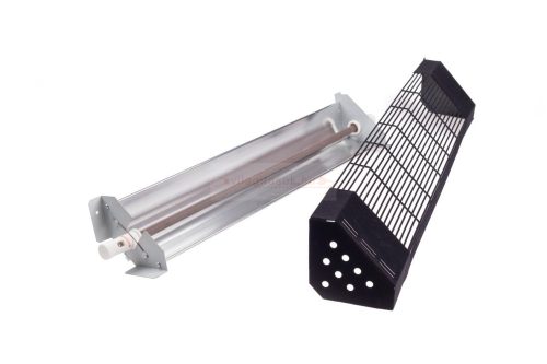 Kerámiacsöves infrasugárzó fekete védőráccsal, sarok kivitel 450W