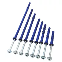   Peremes dübel, hatlapfejű peremes csavarral M10×240mm, PA6.6