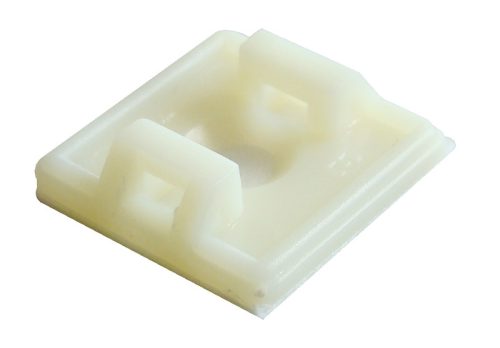 Öntapadós/csavarozható, 2oldalt fűzhető kötegelő talp 18,7×18,7mm, natúr