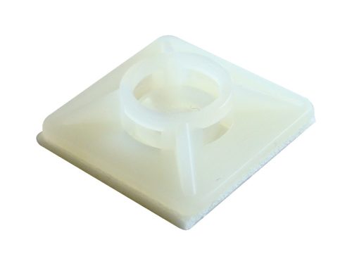 Öntapadós/csavarozható, 4oldalt fűzhető kötegelő talp 20×20mm,natúr