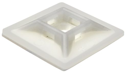 Öntapadós/csavarozható, 4oldalt fűzhető kötegelő talp 19×19mm,natúr