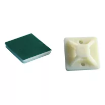   Öntapadós/csavarozható, 4oldalt fűzhető kötegelő talp 25×25mm, natúr