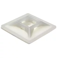   Öntapadós/csavarozható, 4oldalt fűzhető kötegelő talp 28×28mm,natúr