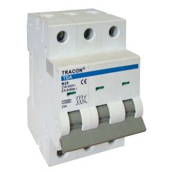 Kismegszakító, 3 pólus, C karakterisztika 1A, C, 3P, 10kA