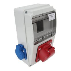   Csatlakozó doboz, védelem nélkül Out:2×SCHUKO+1×16A(3P+N+E)