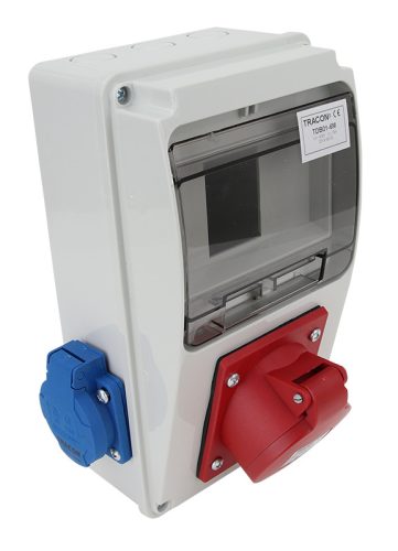 Csatlakozó doboz, védelem nélkül Out:2×SCHUKO+1×16A(3P+N+E)