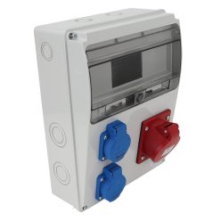   Csatlakozó doboz, védelem nélkül Out:2×SCHUKO+1×16A(3P+N+E)