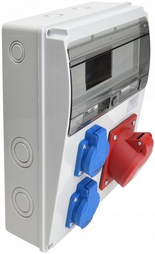 Csatlakozó doboz, védelem nélkül Out:2×SCHUKO+1×32A(3P+N+E)