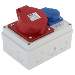   Csatlakozó doboz, védelem nélkül 1×SCHUKO+1×32A(3P+N+E)