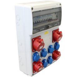   Csatlakozó doboz védelemmel, vezetékezett, készre szerelt 6×SCHUKO+2×16A(3P+N+E)+2×32A(3P+N+E)