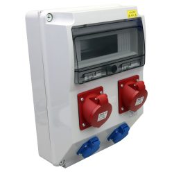   Csatlakozó doboz, védelem nélkül 2×SCHUKO+2×16A(3P+N+E)