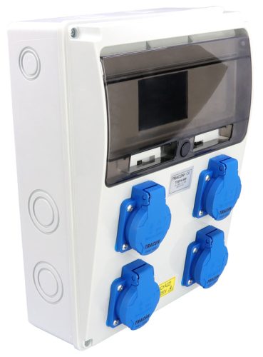 Csatlakozó doboz, védelem nélkül 4×SCHUKO