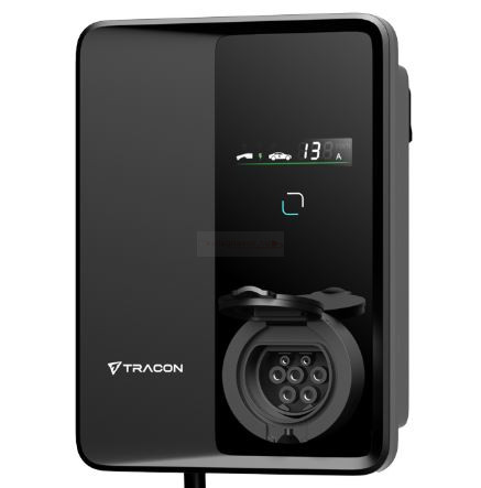 E-AUTÓ TÖLTŐÁLLOMÁS 22kW Type2 kijelzővel