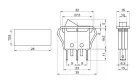 Készülékkapcsoló, BE-KI, piros-világító 16(6)A, 250V AC