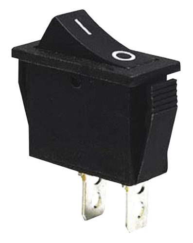 Készülékkapcsoló, BE-KI, fekete (0-I felirat) 16(6)A, 250V AC