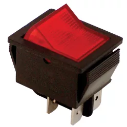  Készülékkapcsoló, BE-KI, 2-pólus, piros, világító raszter 16(6)A, 250V AC