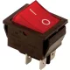 Készülékkapcs., BE-KI, 2-pólus, piros, 0-I felirat, világító 16(6)A, 250V AC