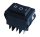 Készülékkapcsoló, váltó, fekete, nyomókapcs., I-0-II felirat 16(6)A, 250V AC