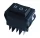 Készülékkapcsoló, váltó, fekete, nyomókapcs., I-0-II felirat 16(6)A, 250V AC