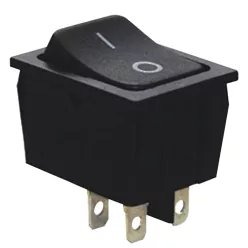   Készülékkapcsoló, BE-KI, 2-pólus, fekete, 0-I felirattal 16(6)A, 250V AC