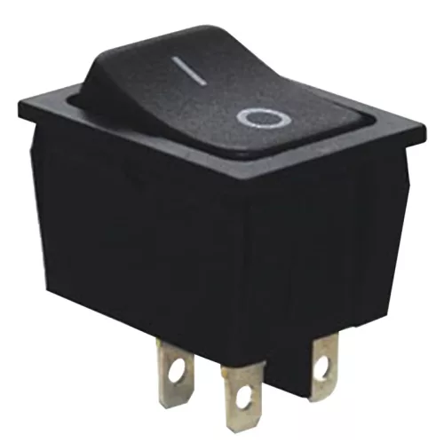 Készülékkapcsoló, BE-KI, 2-pólus, fekete, 0-I felirattal 16(6)A, 250V AC