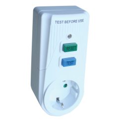   Áram-védőkapcsolós adapter, oldalsó védőérintkezővel