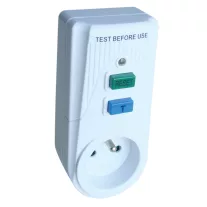 Áram-védőkapcsolós adapter, csapos védőérintkezővel