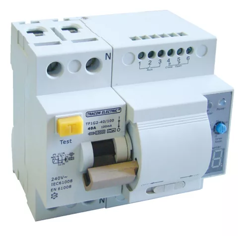 Áram-védőkapcsoló visszakapcsoló automatikával, 2 pólusú 80A, 300mA, 10kA, A / AC
