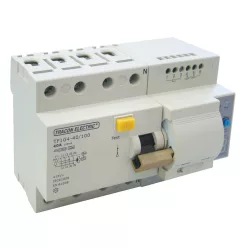   Áram-védőkapcsoló visszakapcsoló automatikával, 4 pólusú 80A, 300mA, 10kA, A / AC