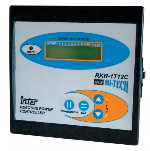 Fázisjavító automatika, egyfázisú, 7 kondenzátor telephez 144×144mm